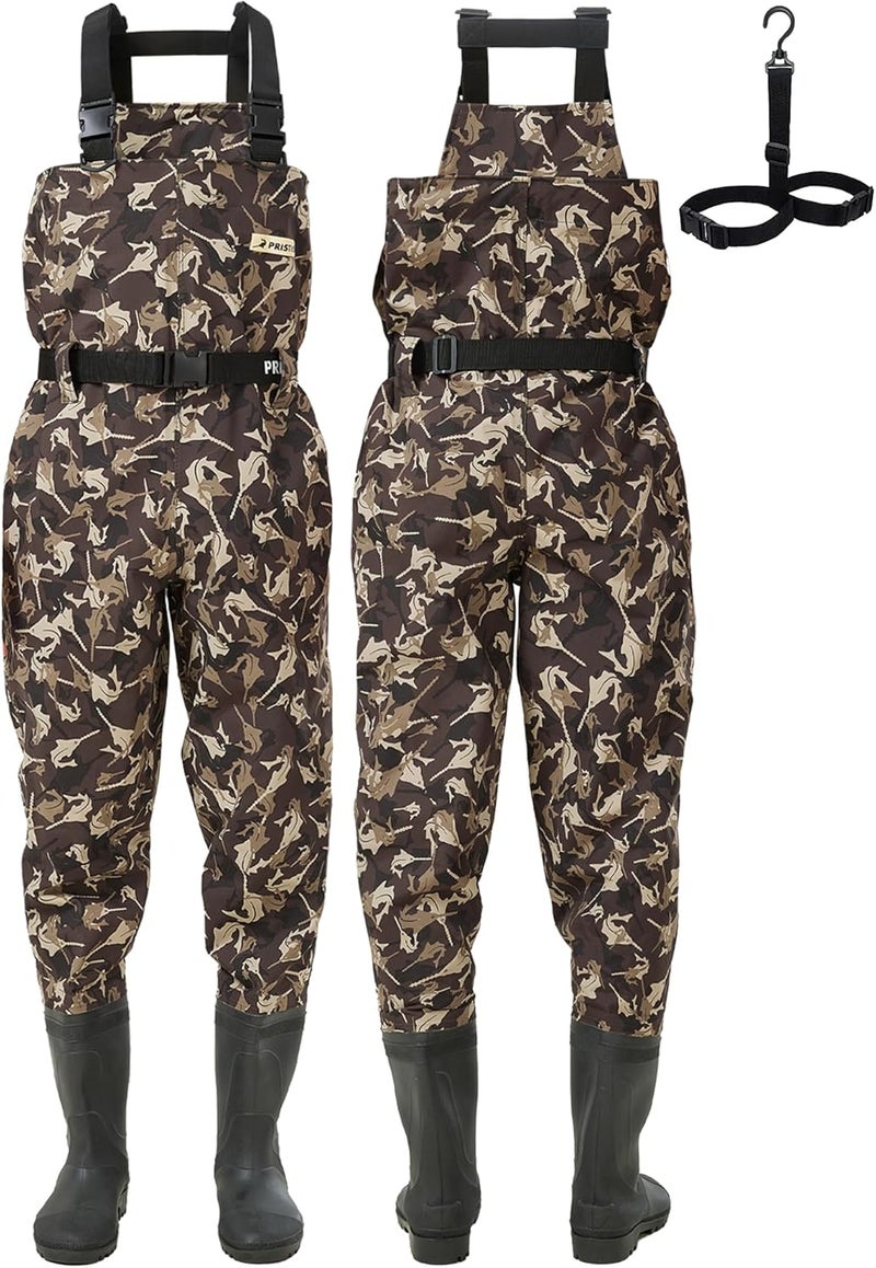 Pristis Piscine Storm Chest Waders, 2-layer Anti-scuff Jacquard Grid Waterproof Overalls for Men Women, Hunting Fly Fishing - Image 1